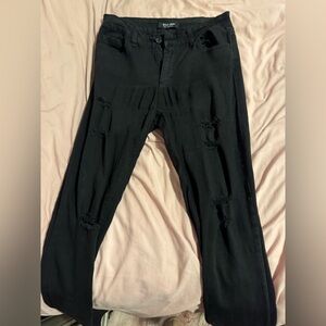 Black ripped jeans